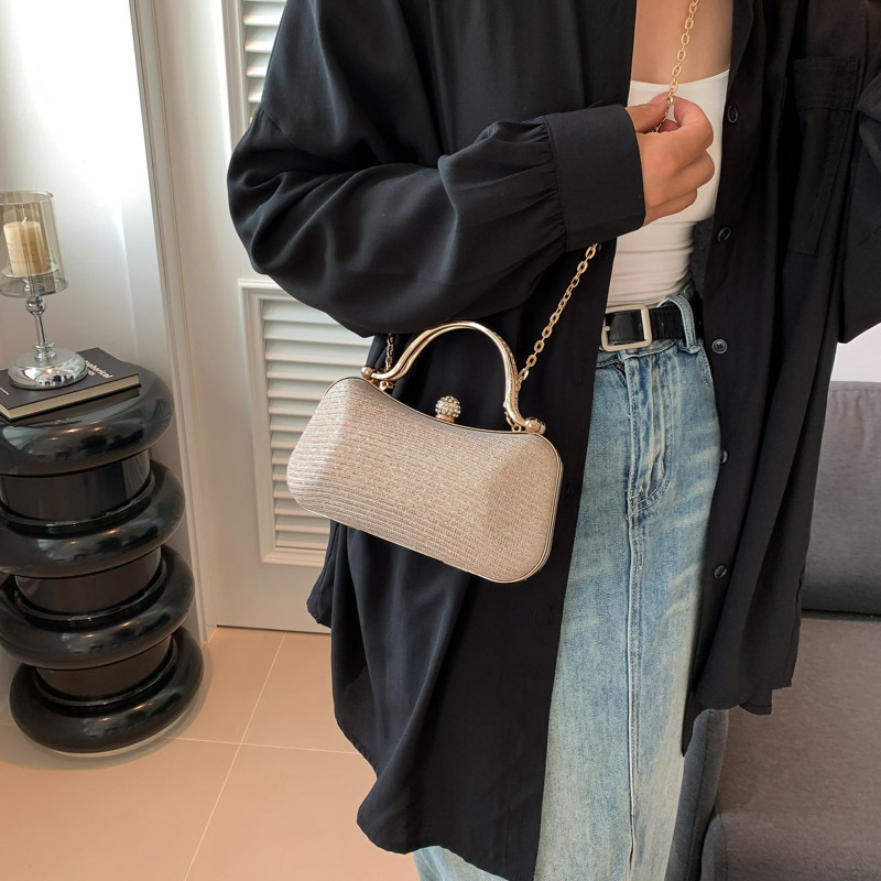 Cadena de alto grado rhinestone bolsa de las axilas INS de alto aspecto Lock bolso Moda brillante hombro crossbody bolsa