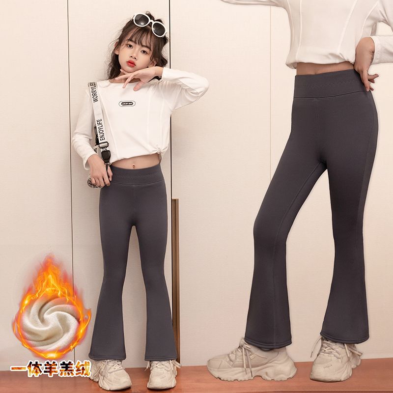 Children's fleece-lined Shark Pants Girls' Outer Wear High Waist Slim Fit Bell Pants Autumn and Winter Girls' Yoga Barbie Leggings Children's fleece-lined Shark Pants Girls' Outer Wear High Waist Slim Fit Bell Pants Autumn and Winter Girls' Yoga Barbie Leggings