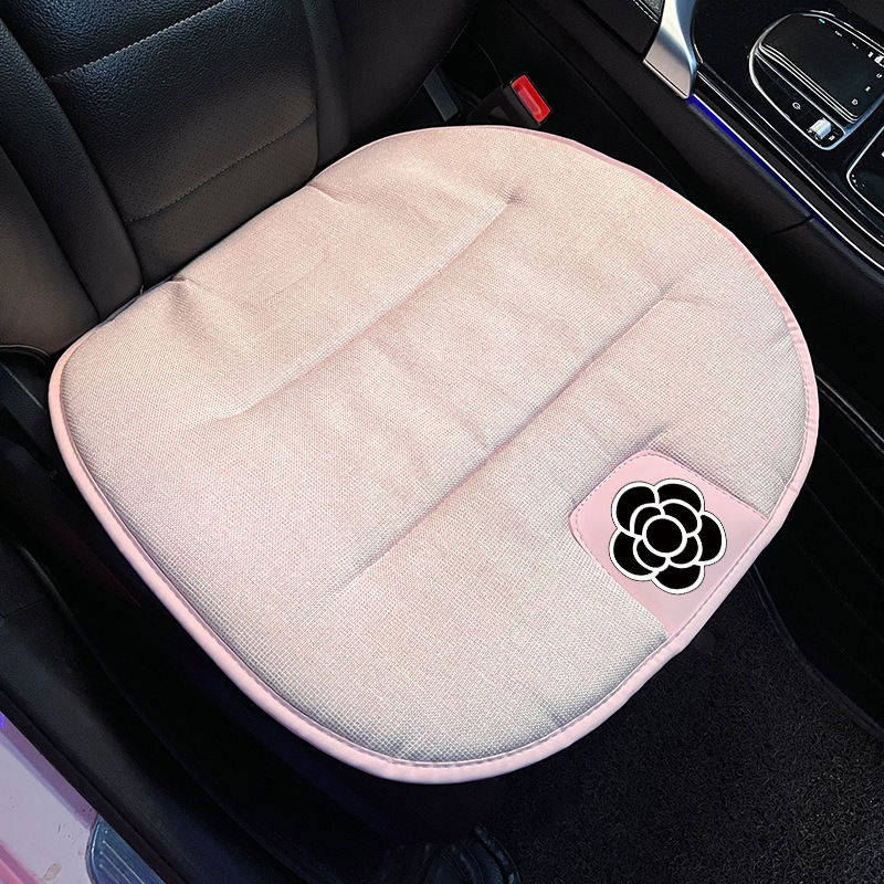 リネン車クッション夏通気アイスクッションレディース四季通用アニメかわいい車飾りシートカバー|undefined