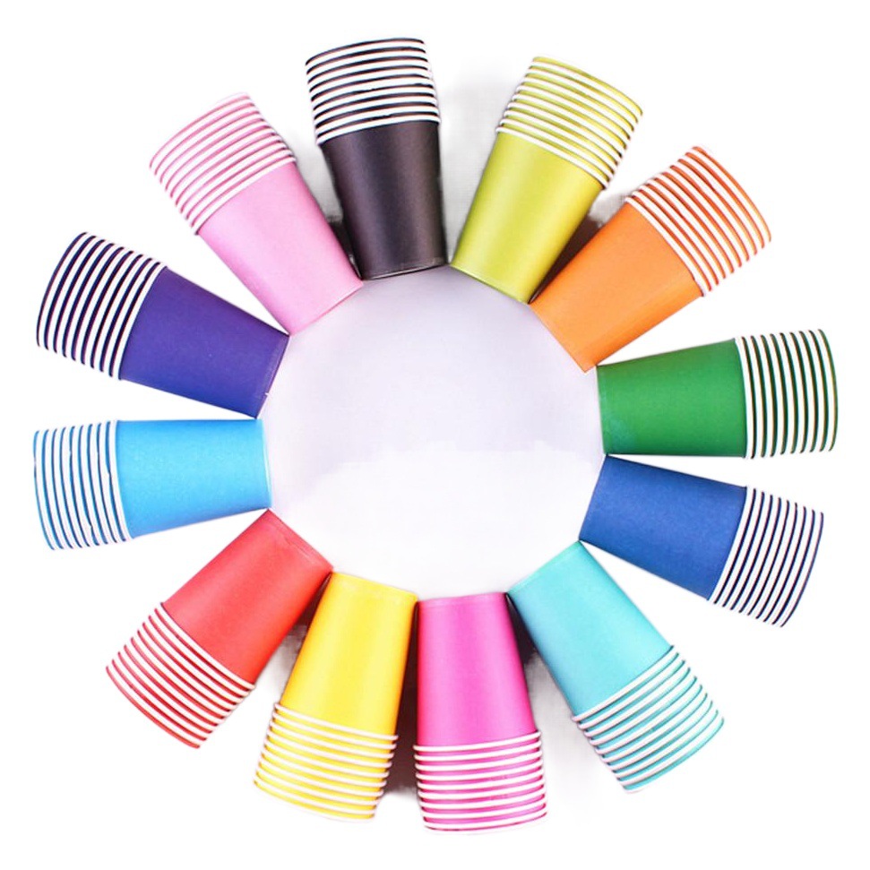 Colorido 10 tazas de papel materiales hechos a mano de jardín de infantes tazas de papel engrosadas arte materiales de bricolaje hechos a mano