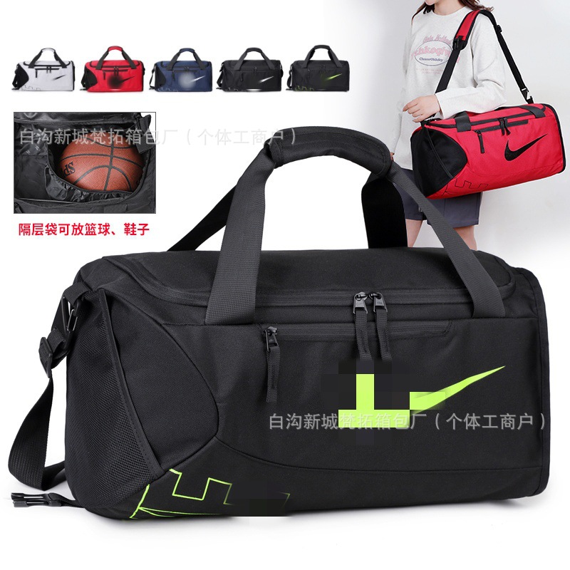 Cross-Border Large-Capacity Sports Yoga Fitness Bag, Portable Luggage Bag, Solid Color Multi-Purpose Backpack, Breathable and Lightweight