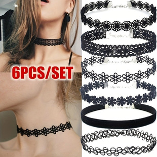 6pcs��ɫ�ȦŮchoker�i��朲����Ʒ�i���i朲���ٽz�̿���