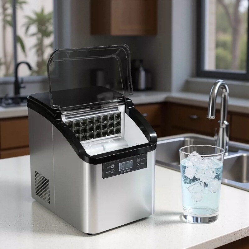 Ice Machine24 produces ice quickly, suitable for summer home kitchens, 2.5L ice maker for export and cross-border trade Ice Machine24 produces ice quickly, suitable for summer home kitchens, 2.5L ice maker for export and cross-border trade