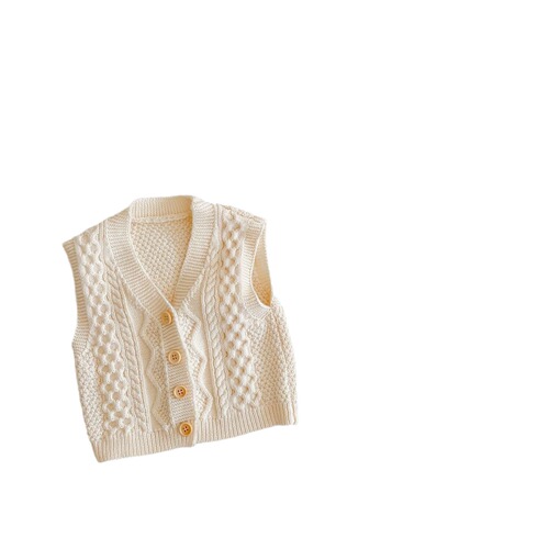  new baby boy and girl versatile baby 0-2 years old cardigan cotton knitted sweater rhombus vest jacket