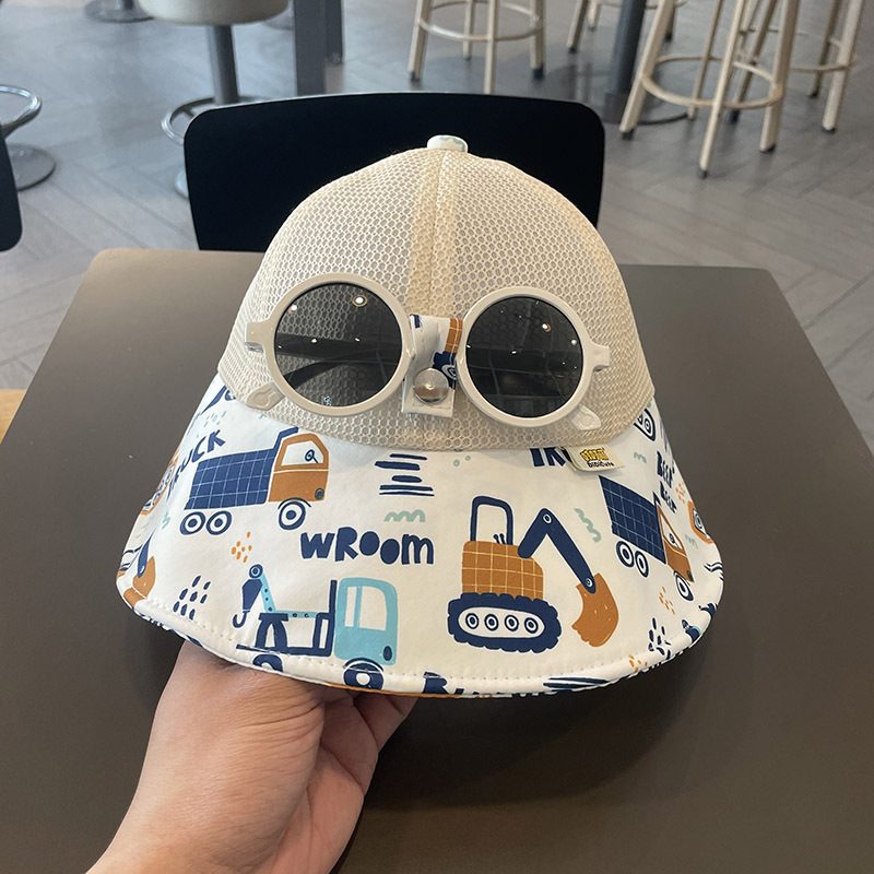 Sombra coreana para niños de verano temporada de sombreros grandes aleros gorro de pescador transpirable de malla para niños gorra casual para bebés