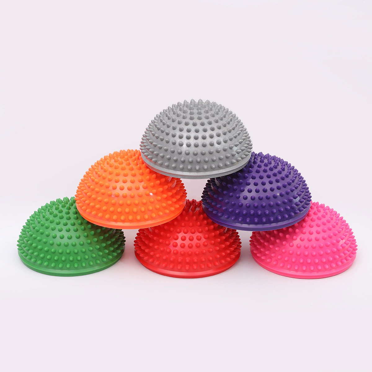 Новый ПВХ мяч для занятий спортом и фитнесом, полукруглый мяч для йоги, мужской и женский массажный шипованный мяч для тренировки баланса