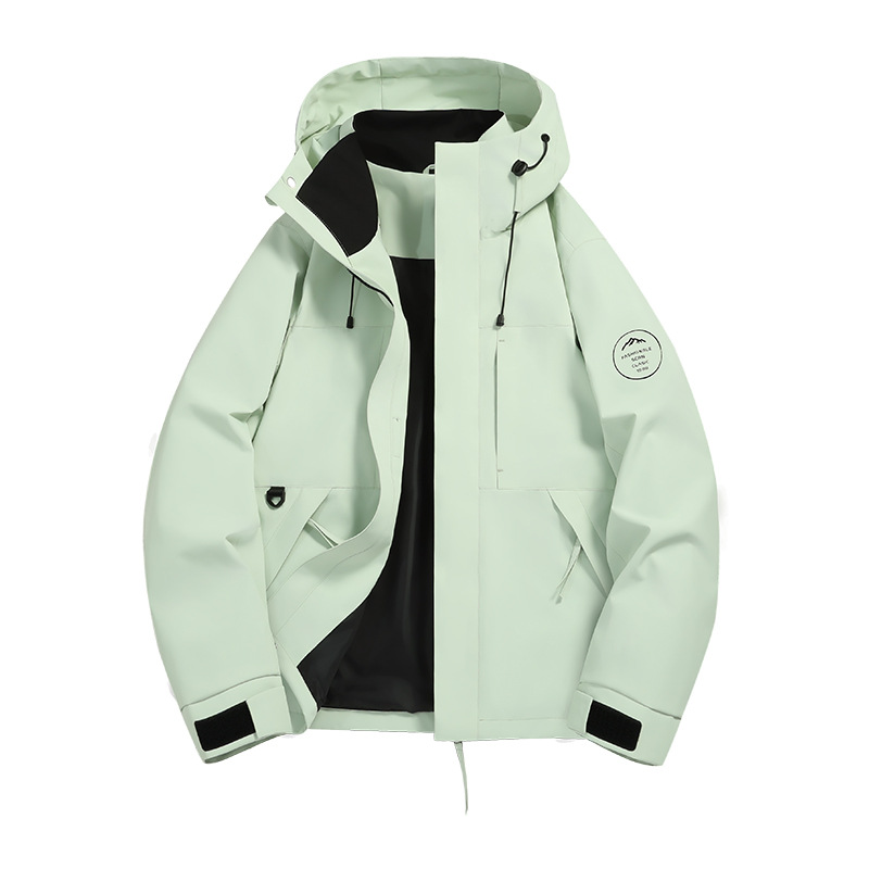 High-End Single-Layer Outdoor Waterproof Workwear Jacket with Logo Design, Suitable for Spring, Autumn, and Winter, Available for Group Orders