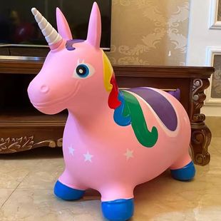 Children's Toys Stretch Thickened Toys Inflatable Pony Children's Toys Silent Vault Horse Riding Rubber Unicorn