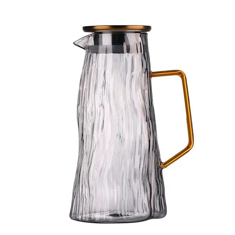 Botella de agua fría de vidrio de alto valor para el hogar de verano sala de estar botella de agua fría de vidrio de gran capacidad juego de tetera de burbujas