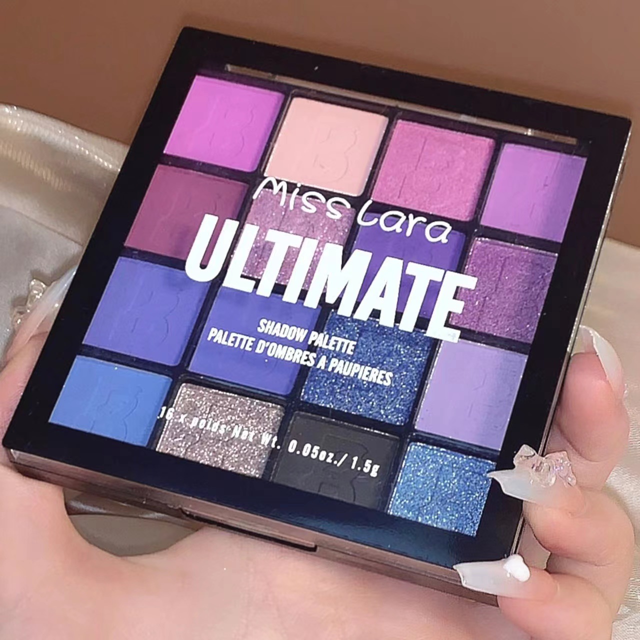 Misslara's 16-color, matte and pearlescent eyeshadow palette, candy-colored Tiktok cross-border makeup undefined