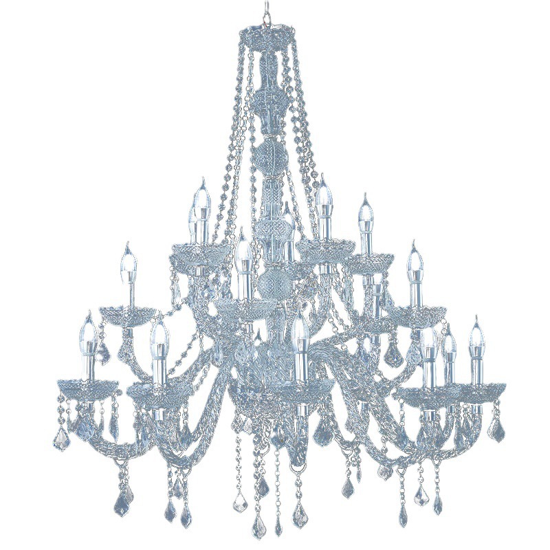 Lámparas de araña de cristal para decoración de salones de boda en hoteles, iluminación decorativa de hierro para techos, luces de escenario, accesorios para bodas. image 6