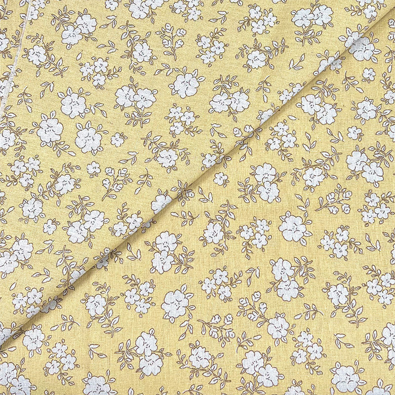 Impresión de tela de algodón de hoja verde Gardenia tela de mesa hecha a mano tela de arena liberación de tela de tela de tela de fondo de tela de tela de lino image 18