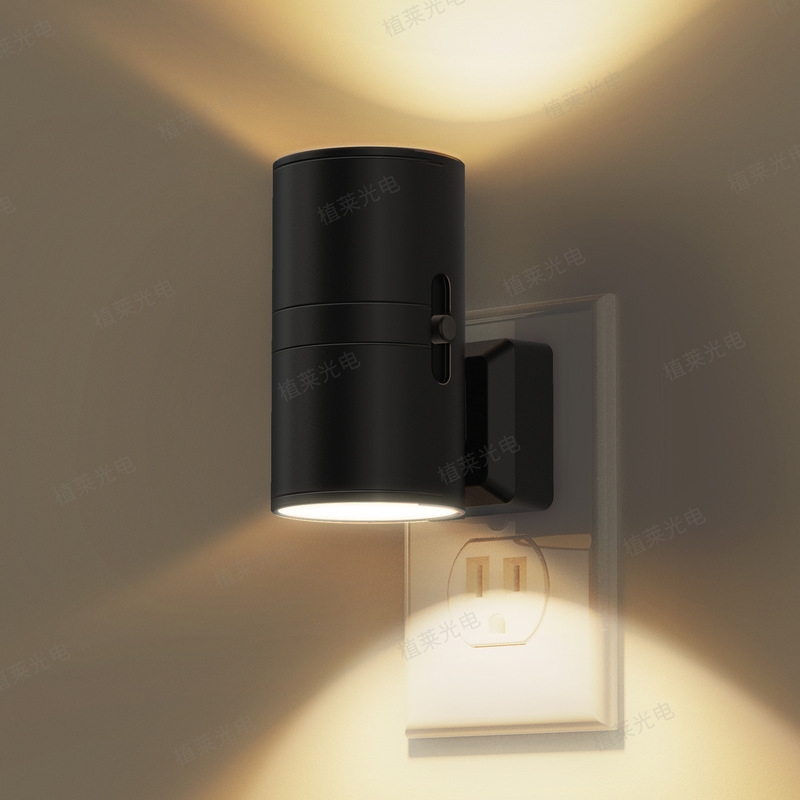 Popular Plug-In Night Light Gy063 Black Cylindrical Sliding Dimmer Modern Bedroom Bedside Light Control Sensor Night Light Popular Plug-In Night Light Gy063 Black Cylindrical Sliding Dimmer Modern Bedroom Bedside Light Control Sensor Night Light