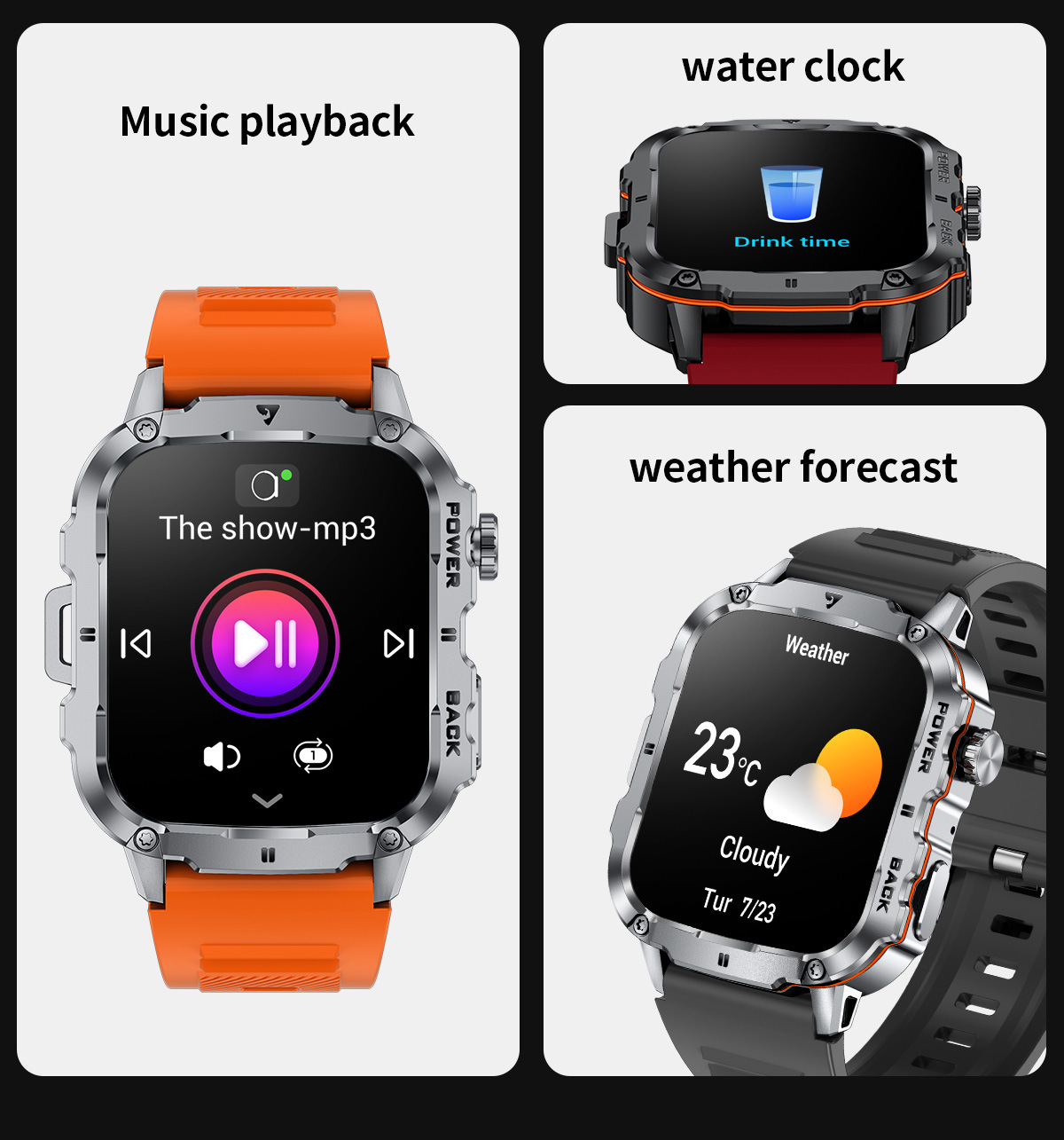 Men's Bluetooth Smartwatch With Heart Rate And Blood Oxygen Monitoring Multi Sports Watch Waterproof Fitness Tracker Touchscreen Watch_voghion.com