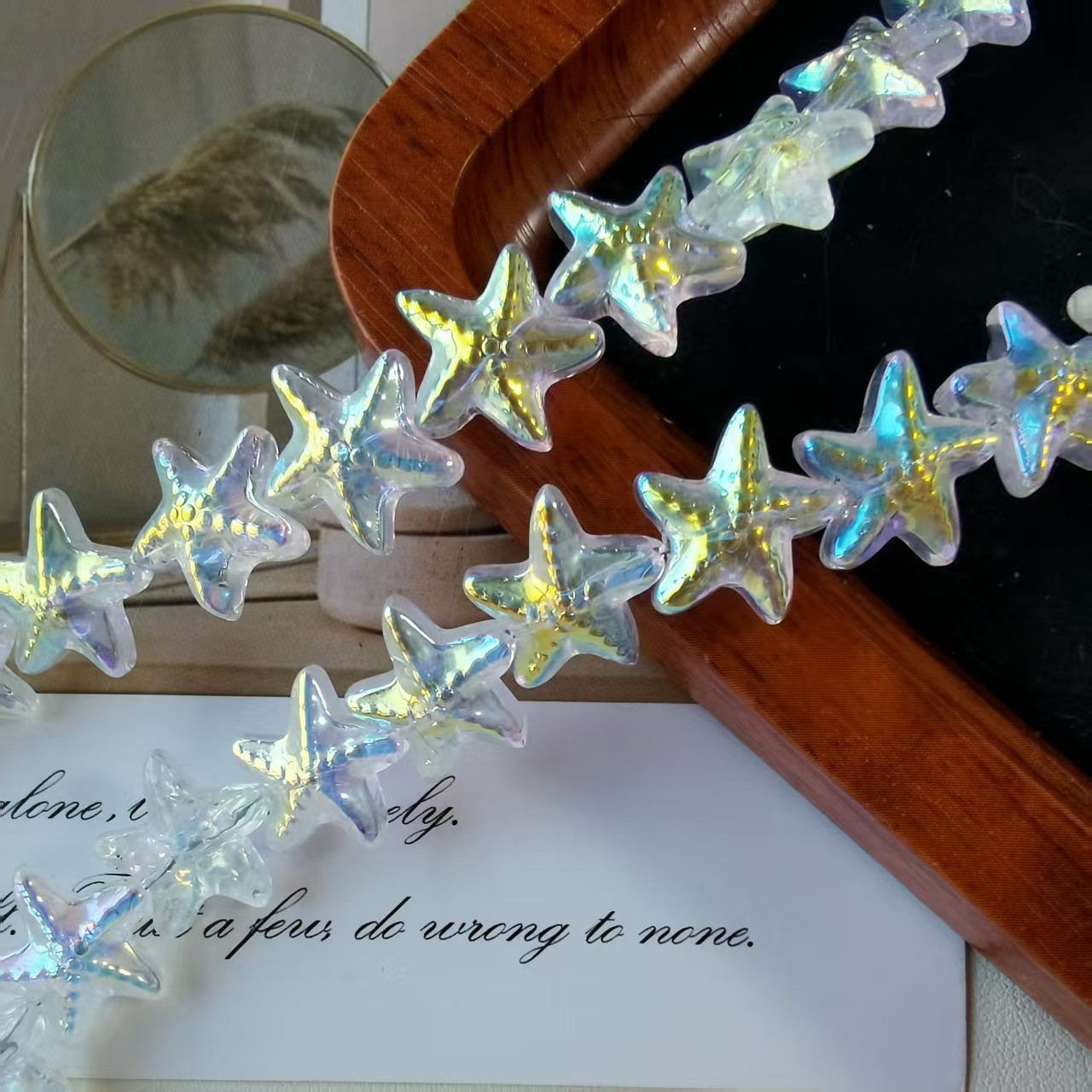 Cuentas de cristal de estrella de mar de 15 mm con orificio horizontal, cuentas de cristal K9 en forma de estrella de cinco puntas, accesorios para pulseras DIY, cuentas sueltas