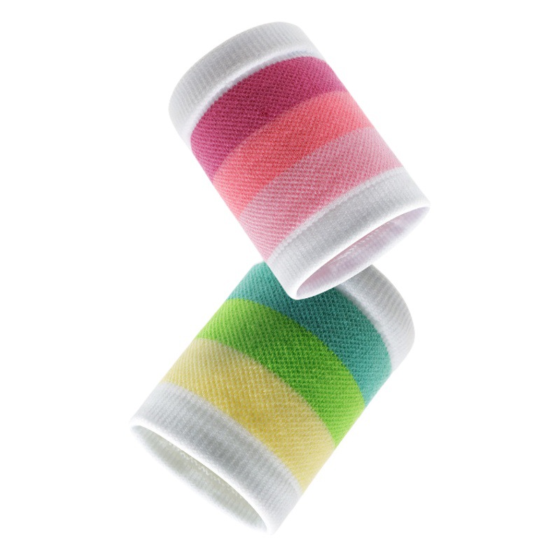 Cross-border Badminton Sports Wrist Bracer Sweat-absorbent Breathable Men's and Women's Hand Strap Running Dopamine Color Thin Basketball Wrist Bracer