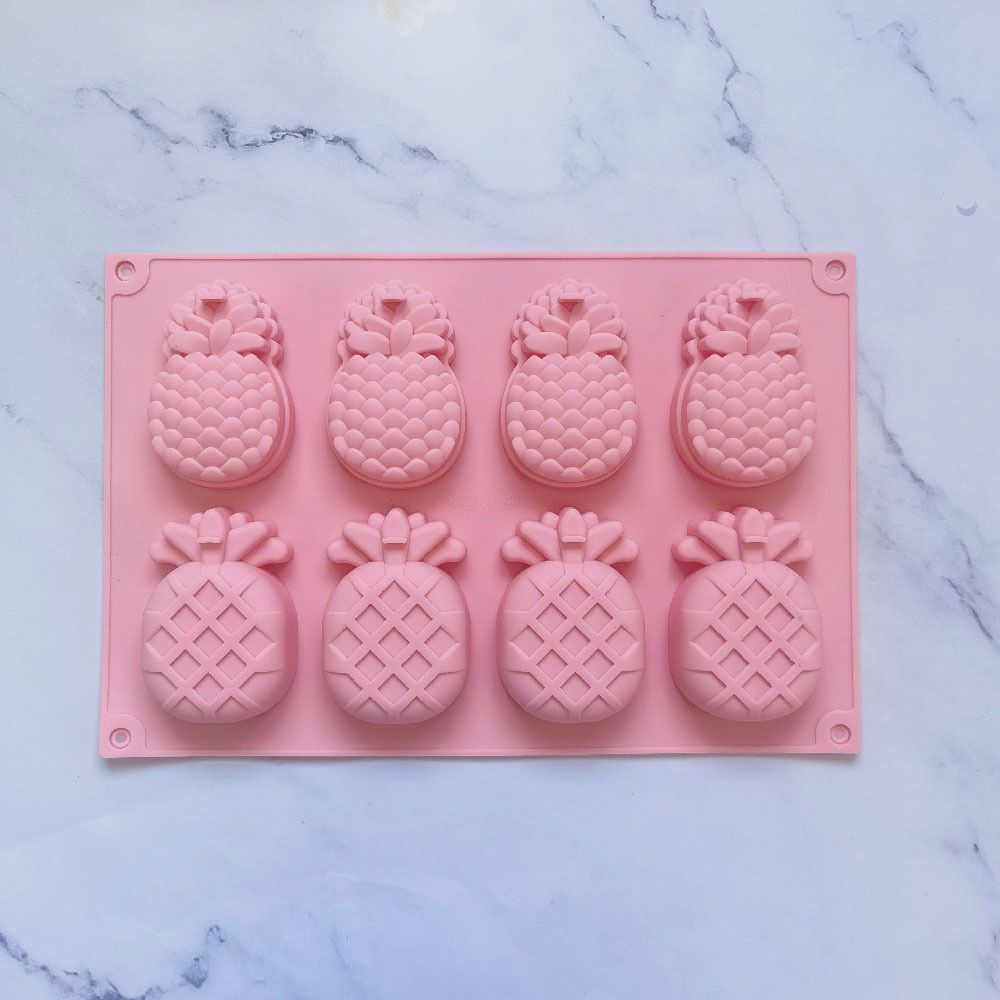 8 piña 18 molde de silicona pastel helado pudín molde de postre jabón utensilios