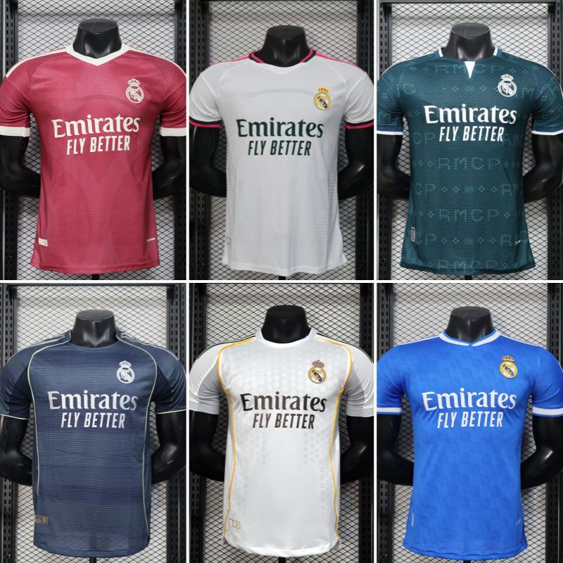 Wholesale 2627 Season Real Madrid Jerseys Real Madrid Football Uniforms Mbappe Bellingham Champions League Jerseys