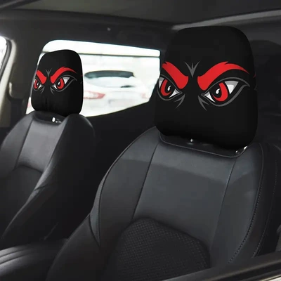 Universal seat cover — pullover printed car headrest cover, TEMU - red-face-double-sided-printing-1-piece