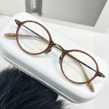 纯钛极简眼镜架经典板材复古百搭精致质感近视眼镜