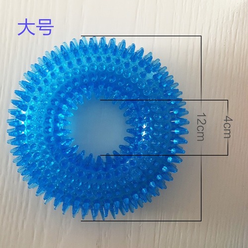 Pet Dog Toys Eco-friendly Spiky Ring Circle Bite-resistant Grinding Chew Toy for Dogs Dog Donut Pet Sound Spiky Ball Round Ring