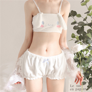 A generation of Amazon Japanese cute cartoon strapless set girls underwear home bra