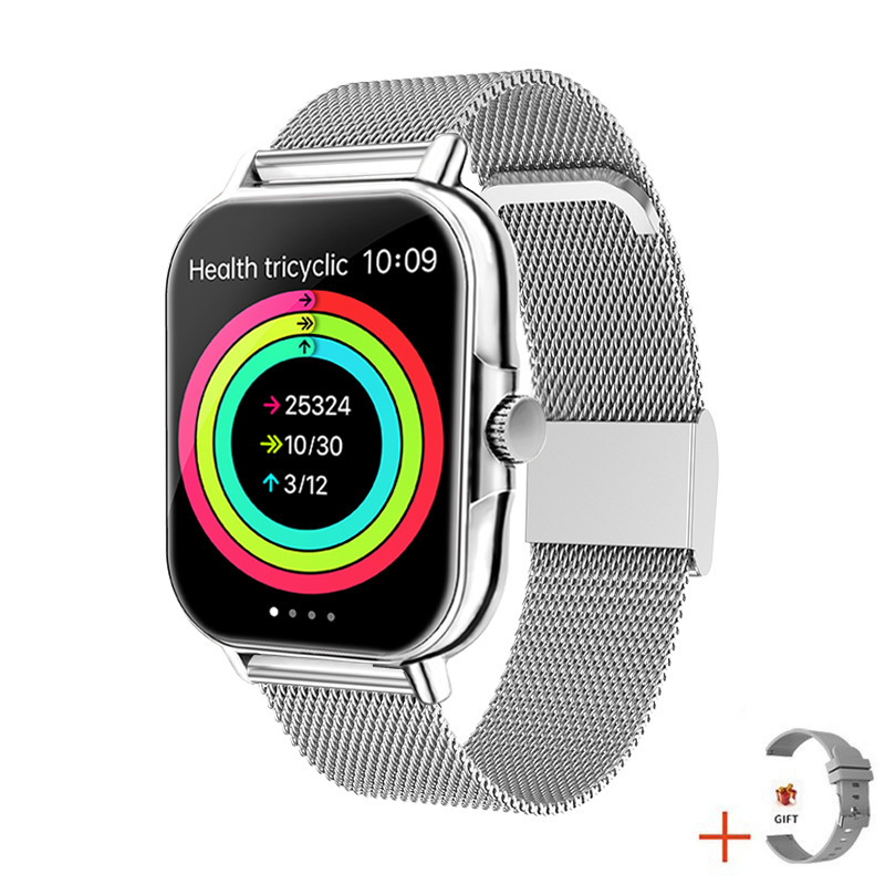 Nueva L21PLUS llamada Bluetooth reloj inteligente codificador HD voz asistente de la presión arterial del ritmo cardíaco pulsera inteligente