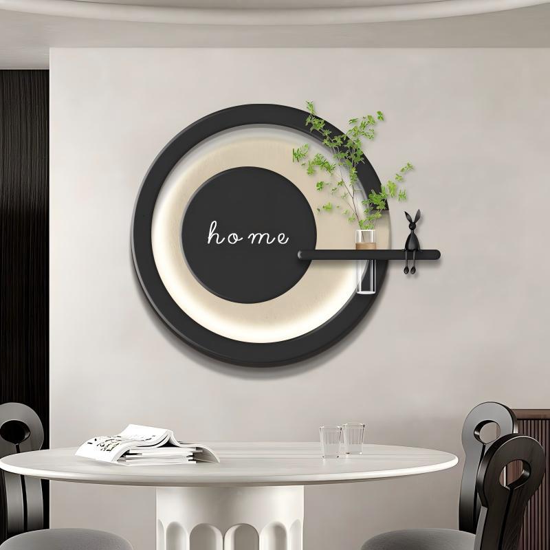 现代挂墙装饰网红餐厅装饰画简约大气挂画实木雕刻壁画餐厅画