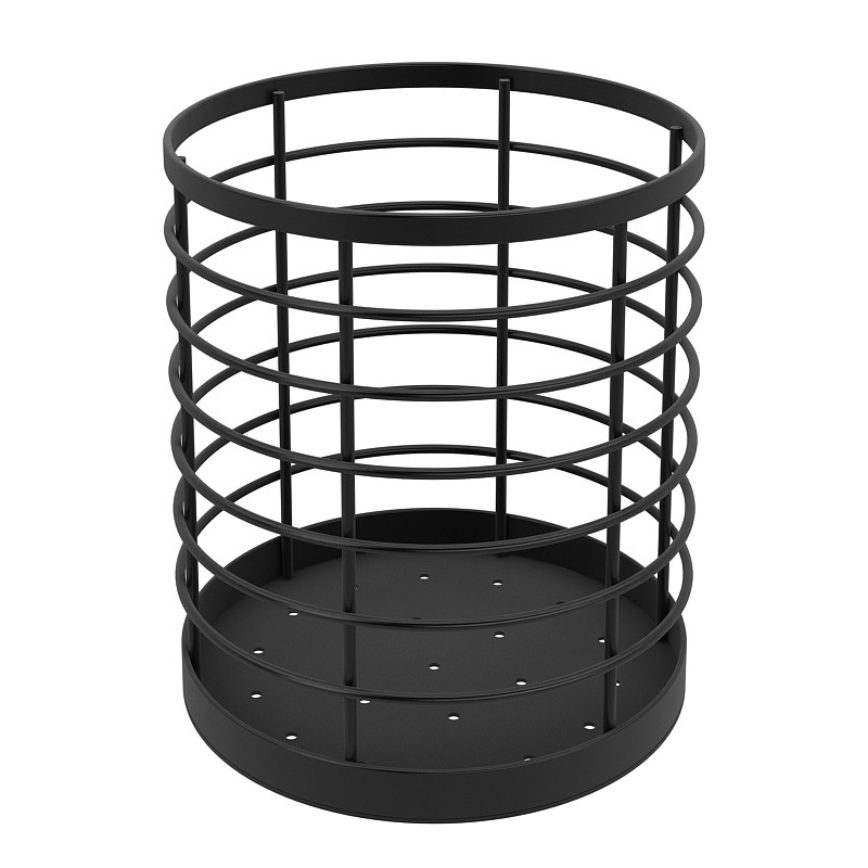 Estante de almacenamiento para encimera para utensilios de cocina domésticos, soporte cuadrado creativo para palillos, almacenamiento de cuchillos y tenedores, jaula redonda para palillos.