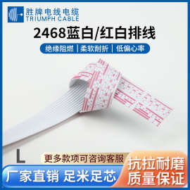 深圳胜牌现货2468-24AWG多芯红白蓝白排线4 5 6 7 8 9 10 11 12P