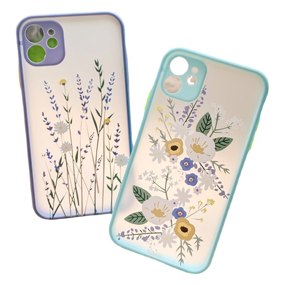 Sensación DE LA PIEL 2-en-1 IP15PRO pintado lavanda teléfono caso adecuado para Apple 14pro Max teléfono caso