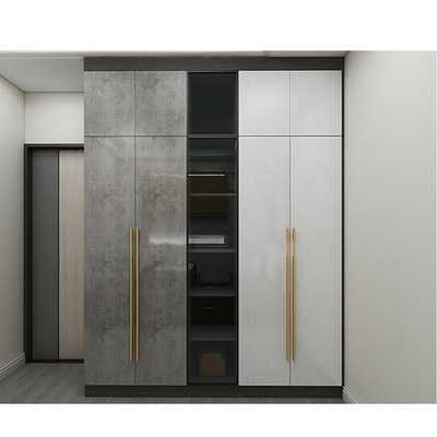 廠家定制廚房櫃門高光實木多層衣櫃門現代簡約平開門防水易清洗