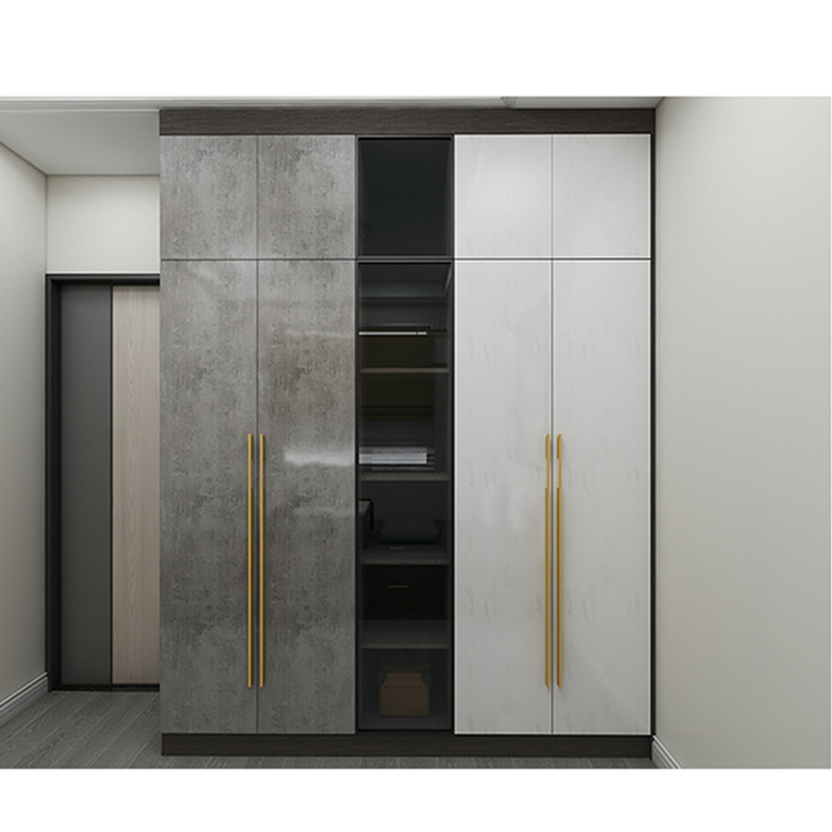 廠家定制廚房櫃門高光實木多層衣櫃門現代簡約平開門防水易清洗