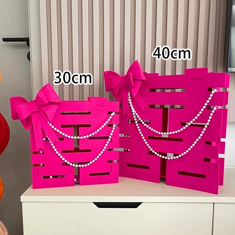 활진주 입체 해피 대+소(로즈 레드)