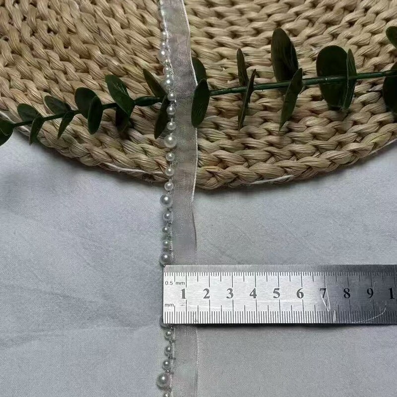 纱带珍珠花边手工串珠diy织带花边小香风服装辅料婚纱礼服旗袍边|undefined