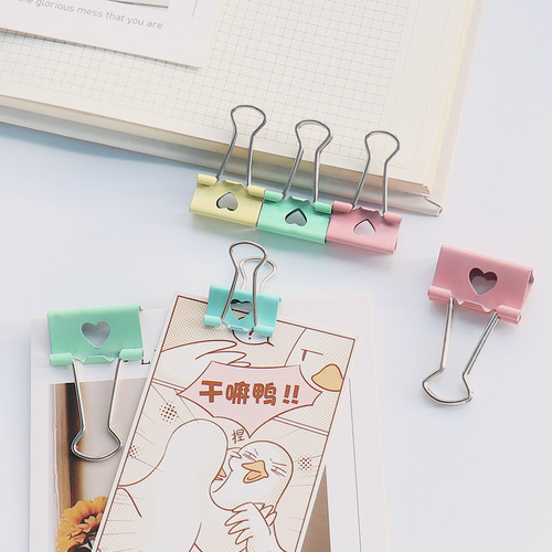 Creative Love Long Tail Bill Clip Color Long Tail Clip Manufacturer Wholesale Bill Clip Large Small Metal Dovetail Clip