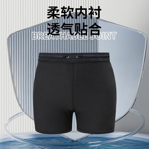Swimming trunks double layer men's  new loose large size quick-drying hot spring swimsuit professional swimming trunks men's wholesale