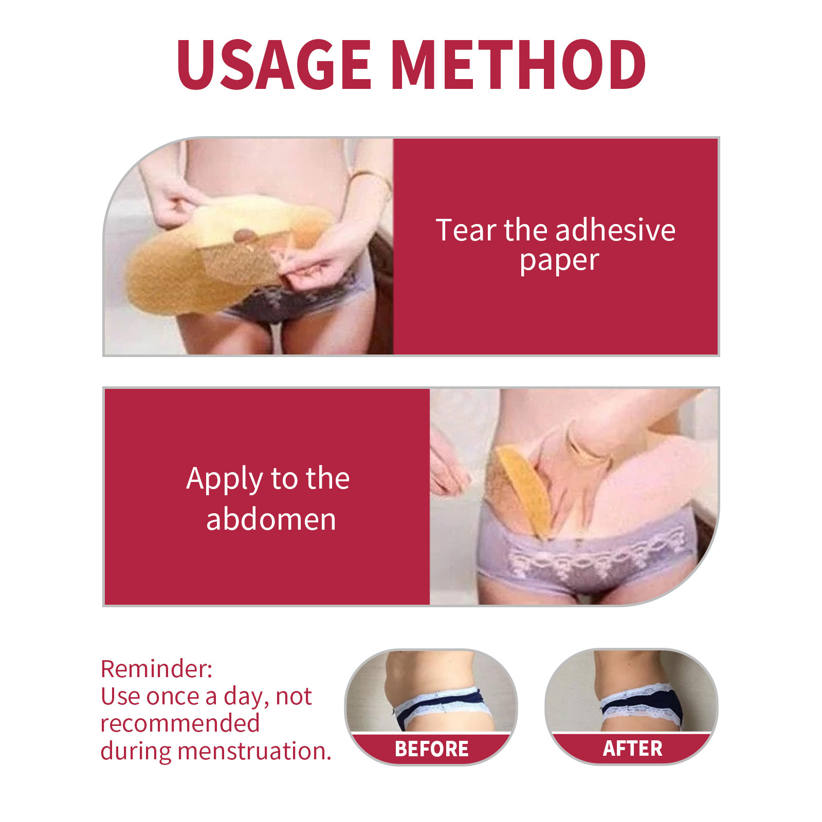 South Moon tightening patch, shaping excess fat, lazy body shaping, abdominal tightening, slimming, defecation_voghion.com