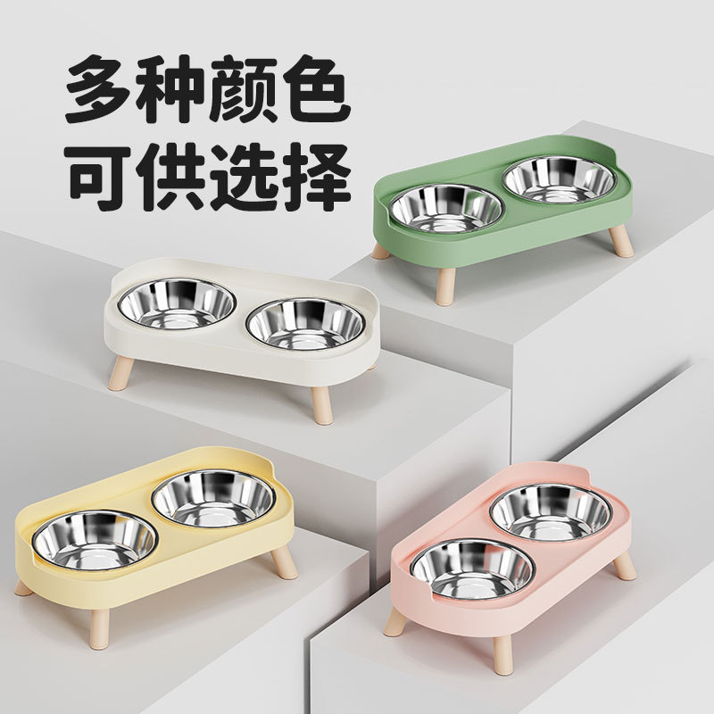 Tanun Bowl Cat Cross-Border Bowl Ceramic Double Bowl Pet Bowl Water Food Bowl de acero inoxidable