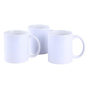 Blank diy heat transfer Cup C round handle white mug printable LOGO Photo coated ceramic color changing Cup wholesale