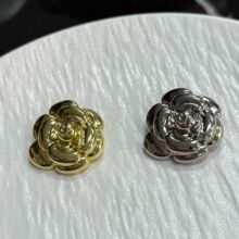 高档小香风山茶花朵纽扣貂皮大衣风衣毛衣外套装饰大扣数字5钮扣