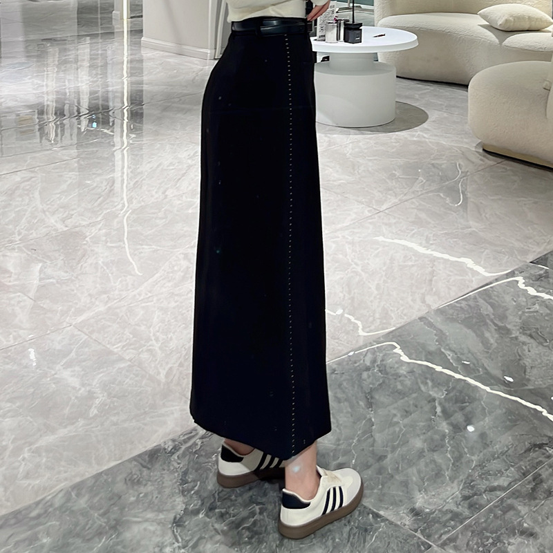 爆款女裤热卖2025秋季新款拱针包臀裙显瘦气质通勤风中长款半身裙|undefined