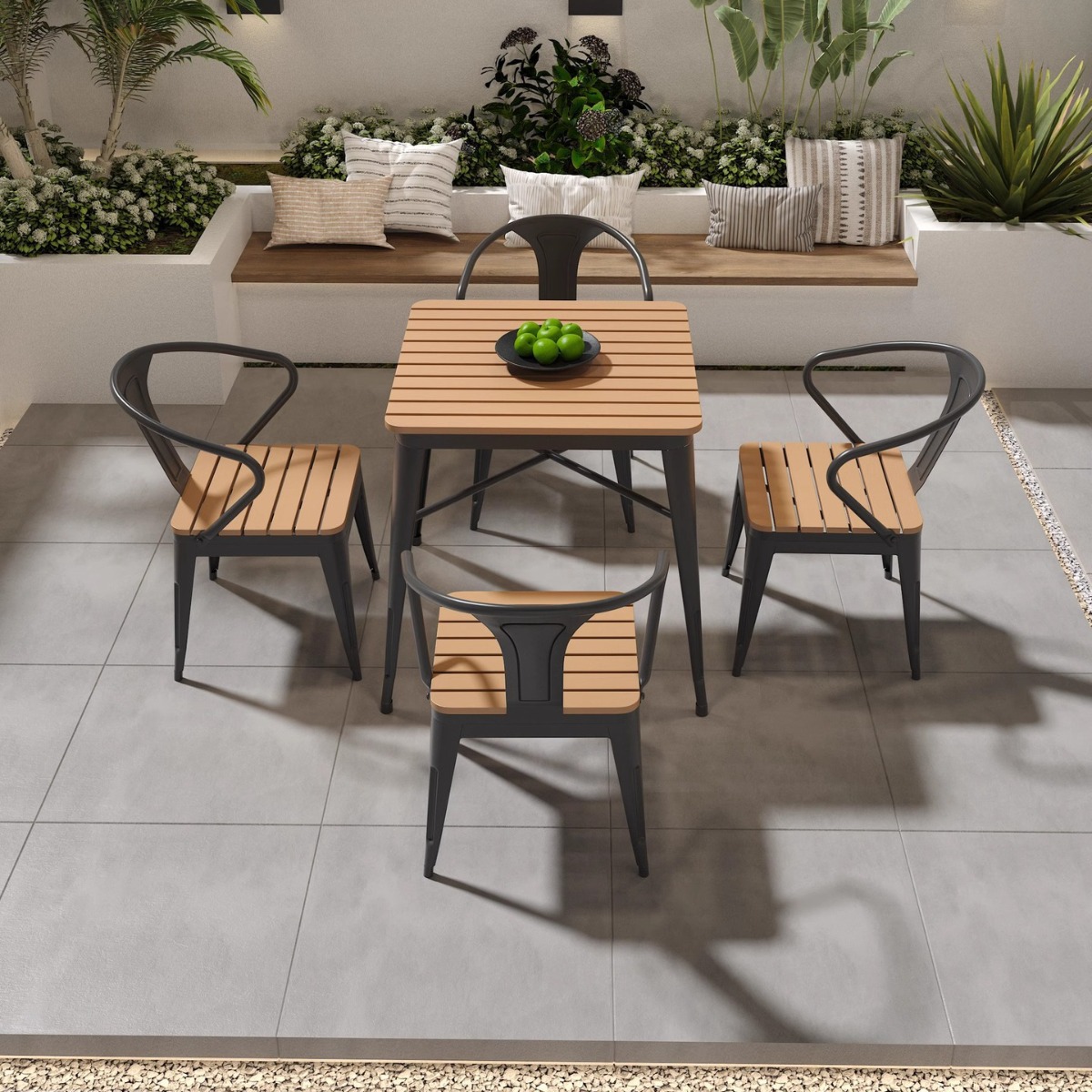 Mercado nocturno al aire libre puestos de comida barbacoa mesa y silla de cerveza combinación mesa de ocio al aire libre mesa de comedor impermeable y solar