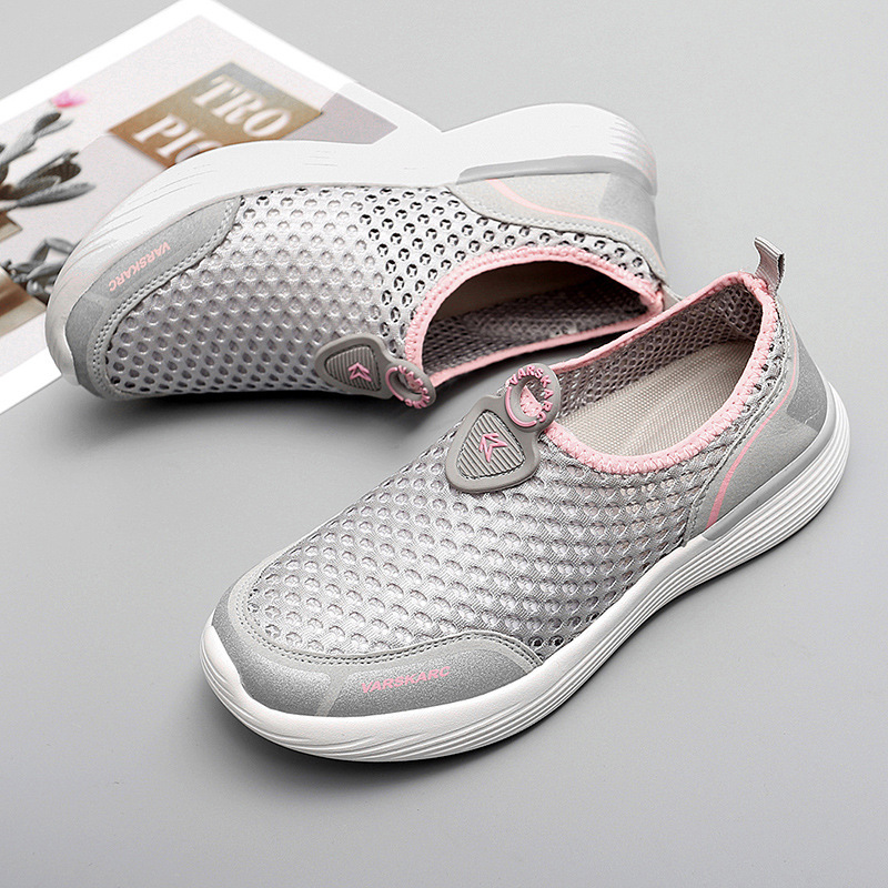 Fashion Breathable Mesh Cloth Shoes Women's 2022 Cross-border New Trendy Mesh Hollow Casual Women's Sports Outdoor Travel Shoes