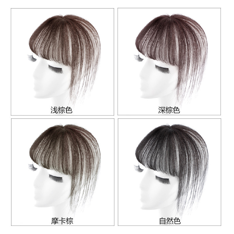 Ouqi Zhenfa Bangs 3D Air Bangs peluca femenina delgada recta Bangs pequeño natural Internet celebridad falso Bangs mano