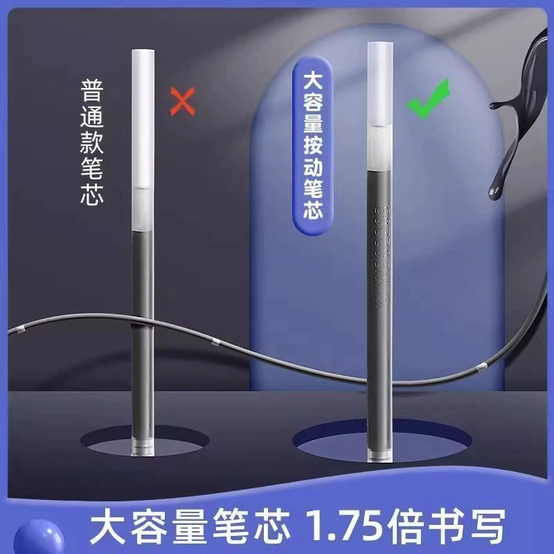 Ballpoint pen, black rollerball pen for students, 0.5mm
