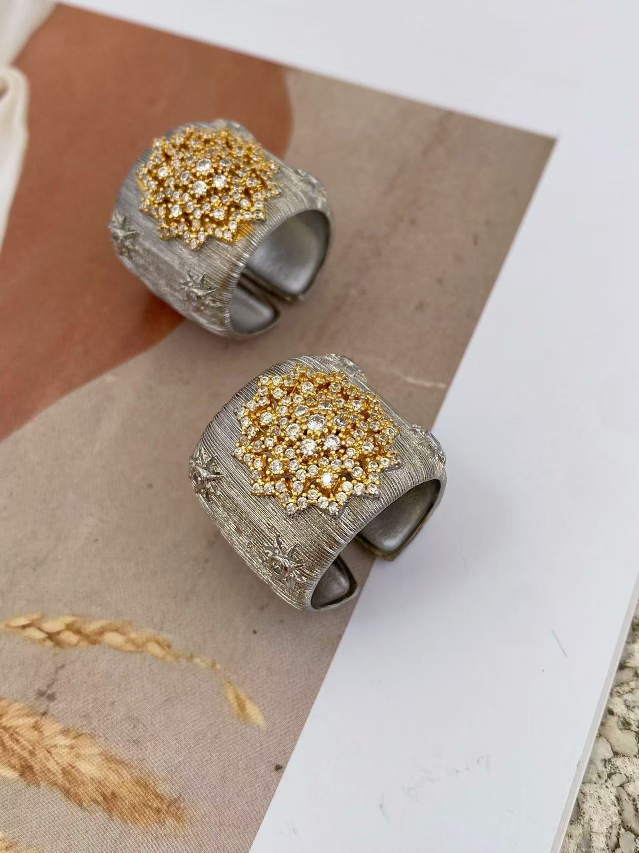 12g Weight Rings, Bangle Classification 1 Piece Quantity Holiday, Daily Occasion Copper Material Geometric Pattern All Seasons Season Women's Gender Plating Design Glam, Classic Style Style Wholesale Jewelry Glam Classic Style Geometric Copper Plating Rings Bangle 5