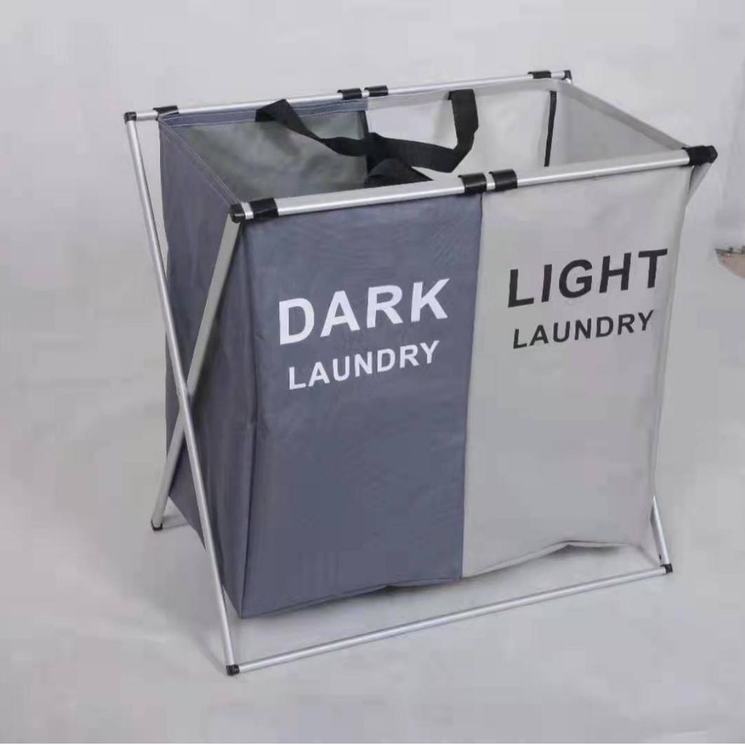Cesta de lavandería plegable transfronteriza Paño de Oxford con cubierta Caja de lavandería Cesta de almacenamiento de lavandería portátil Cesta de lavandería