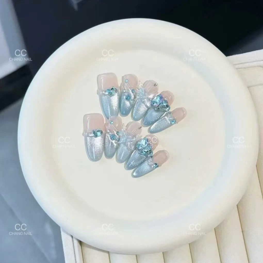 [Lan Che] Venta caliente Chi Meng Lanling Pure Handmade Armor Temperamento Fairy Butterfly Pure Desire Nail Art Adornos