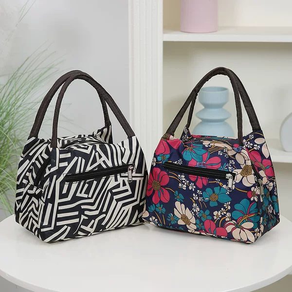 New Women's Bag Handbag Thickeneded Waterproof Mommy Small Cloth Bag Oxford Cloth Hand Carry Mommy Bag Lunch Bag Lunch Bag